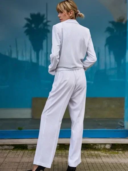 Pantaloni Marisse alb