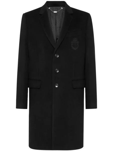 Palton Billionaire cu broderie negru