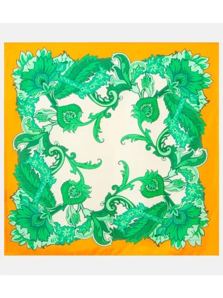 Svilen šal Etro s cvetličnim vzorcem