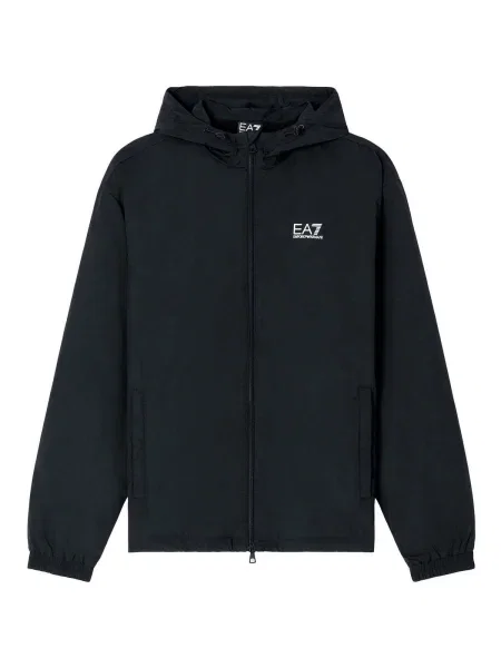 Geacă Ea7 Emporio Armani cu glugă negru