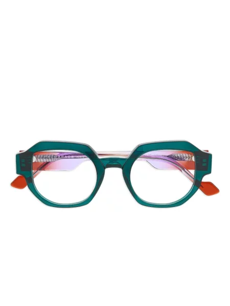Ochelari de soare Face à Face cu imprimeu geometric verde