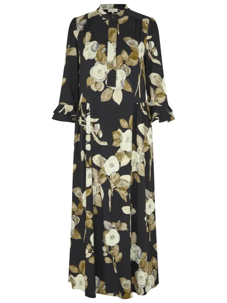 Dea Kudibal Rochie bej / albastru fumuriu / oliv negru