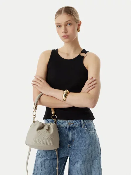 Kabelka LOVE MOSCHINO sivá