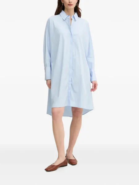 Rochie tip cămașă Mos Mosh de costum albastru