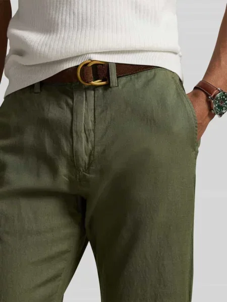 Chinosy z mieszanka lnu i bawełny Polo Ralph Lauren