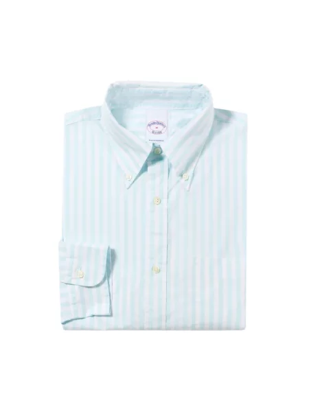 Koszula Brooks Brothers w paski z paskiem niebieska