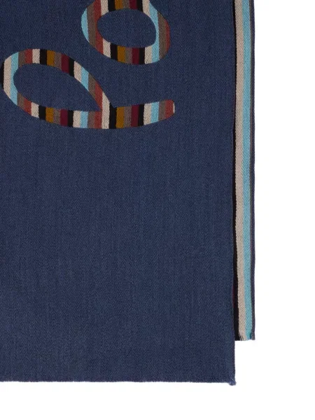 Fular Paul Smith de lână albastru