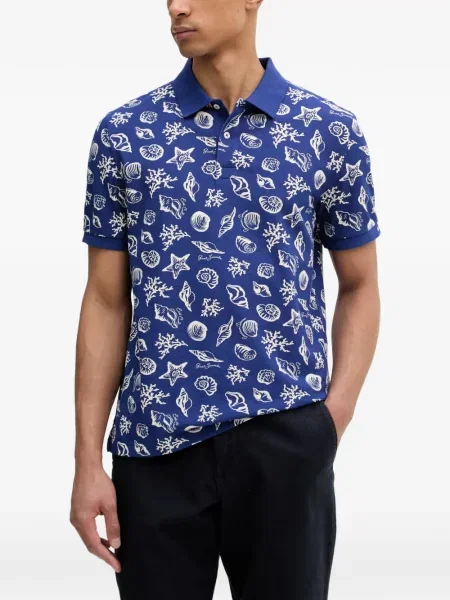 Tricou polo Gant cu imagine albastru