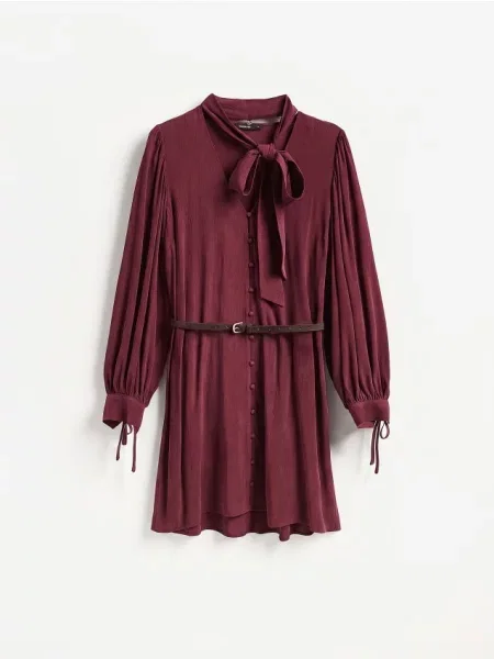 Reserved Rochie mini cu conținut ridicat de Lyocell maro