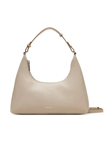 Calvin Klein Дамска чанта Foil Logo Conv Shou?Lder Bag бежов