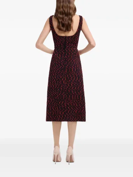 Rochie midi Elie Saab tricotate negru