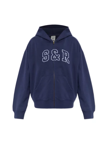Bluza Sporty And Rich z logo niebieska