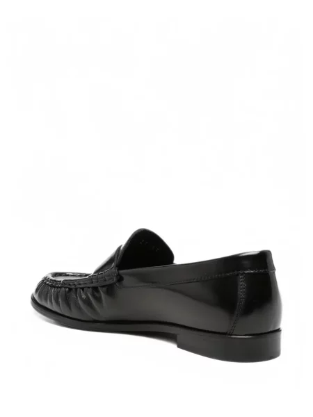 Pantofi loafer Poeve cu volane negru