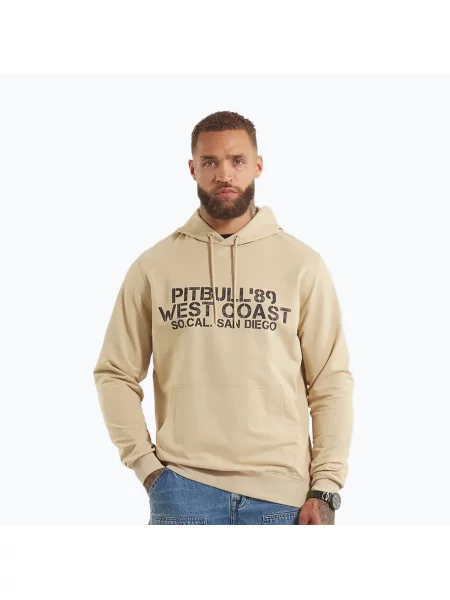 Férfi Pitbull Driving kapucnis pulóver halvány homok színű Driving Hooded Sweatshirt bézs