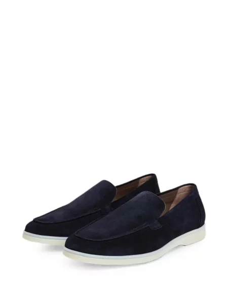 Szarvasbőr loafer Hackett London kék