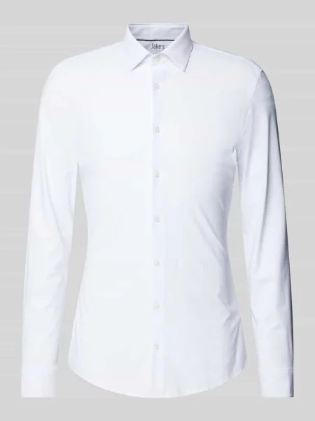 Super krój slim fit koszula biznesowa z kołnierzykiem kent Jake*s biała