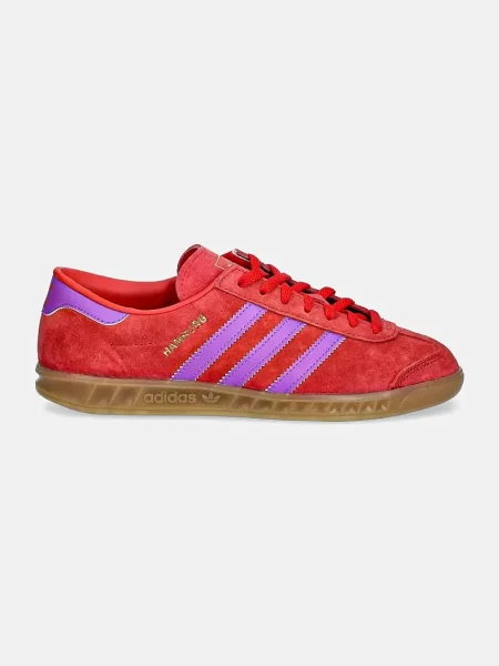 Σουέτ αθλητικά παπούτσια adidas Originals Hamburg W κόκκινο