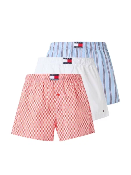 Tommy Hilfiger Underwear Boxeri Heritage bleumarin / albastru pastel / roșu deschis alb
