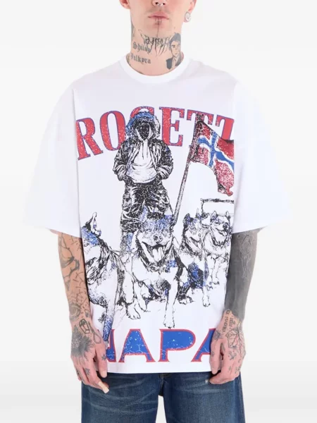 Tricou Napapijri scurt alb