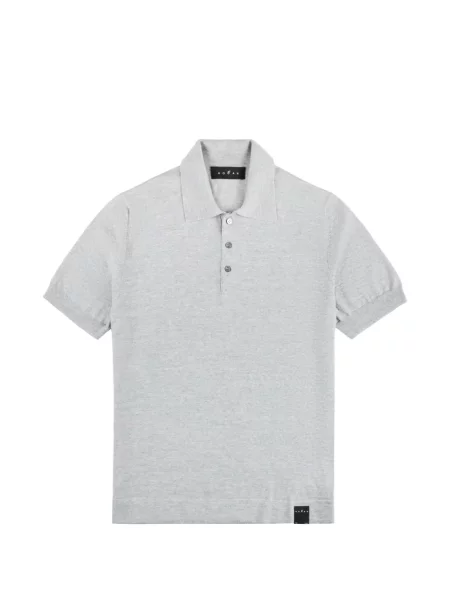 Tricou polo Hogan de lână gri