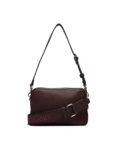 Calvin Klein Torbica Webbing 2X Strap Camera Bag smeđa
