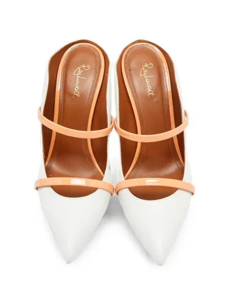 Pantofi cu toc Malone Souliers cu bretele alb
