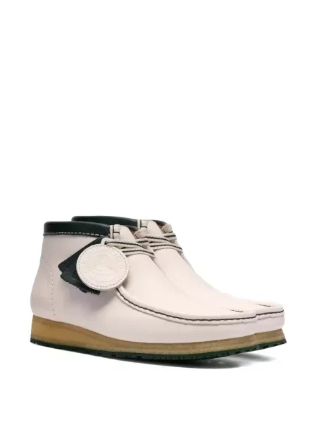 Kožne gležnjače desert Clarks Originals bijela