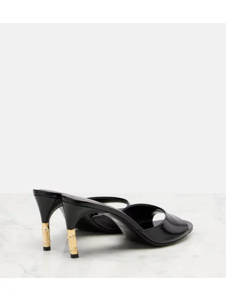 Papuci tip mules Gucci din piele negru
