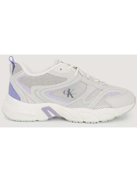 Teniși Calvin Klein Jeans plasă alb