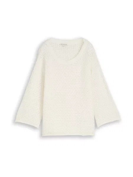 TOM TAILOR Pulover alb