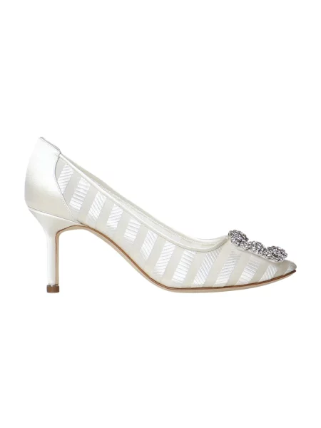 Czółenka Manolo Blahnik biała