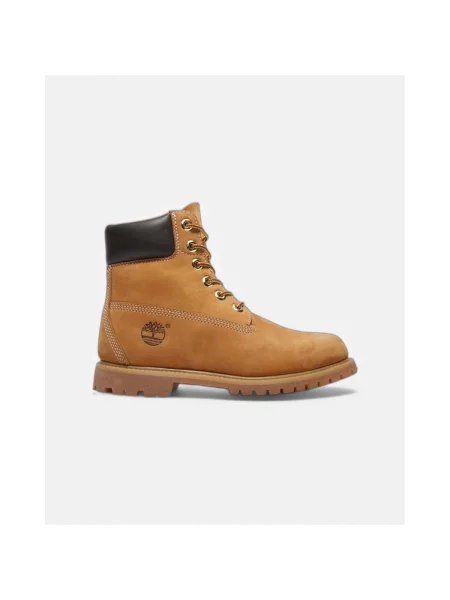 Botine Timberland cu șireturi din dantelă alb