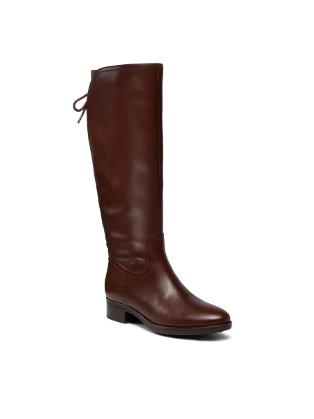 Geox Кожени ботуши кафяво