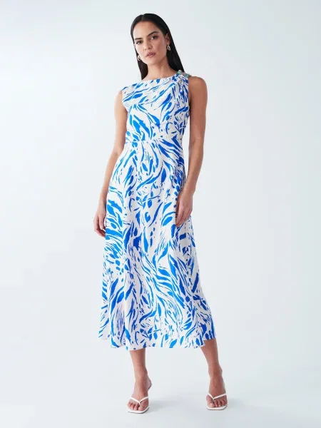 BWLDR Rochie de vară Zenay albastru regal alb