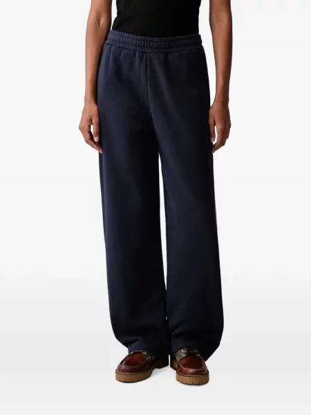 Pantaloni Carhartt Wip alergare cu autograf albastru