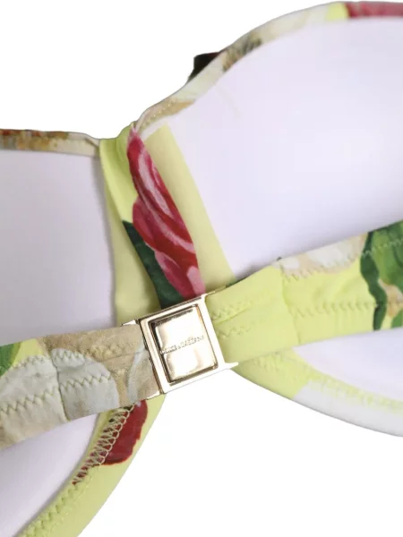 Top Dolce & Gabbana s cvjetnim printom s printom s halter ovratnikom žuta