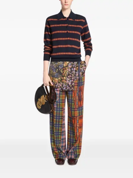 Μάλλινο ριγέ polo Dries Van Noten μπλε