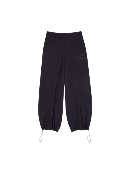 Szerokie spodnie Mm6 Maison Margiela czarne