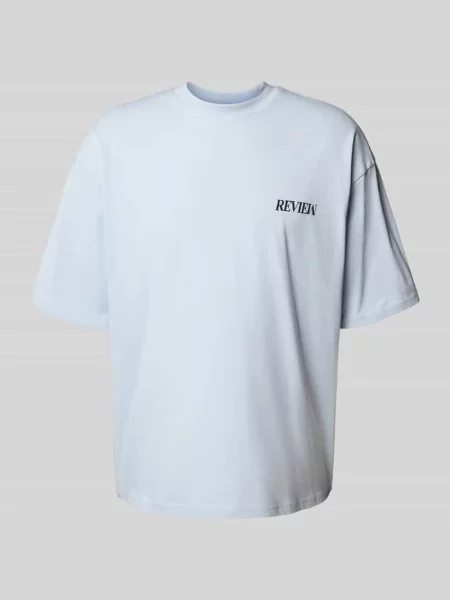 T-shirt z obniżonymi ramionami Review błękitna