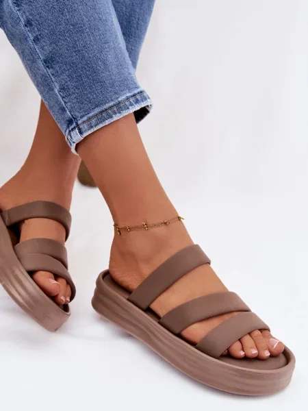 Sandale Boto cu platformă kaki