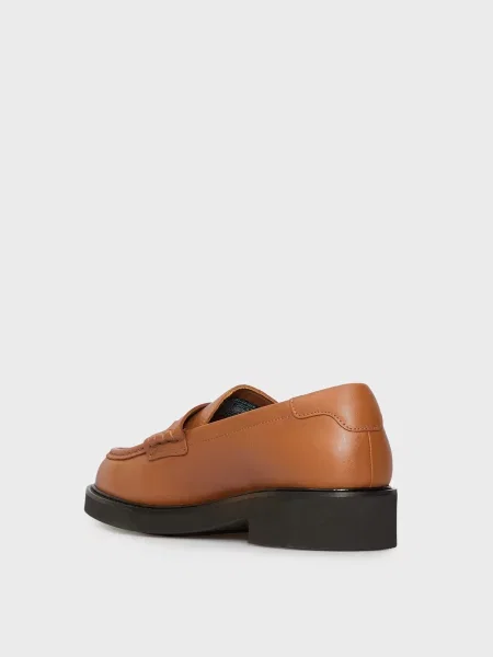 Шкіряні лофери Tommy Hilfiger коричневі