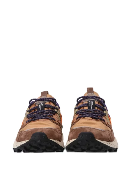 Bőr virágos sneaker Flower Mountain barna