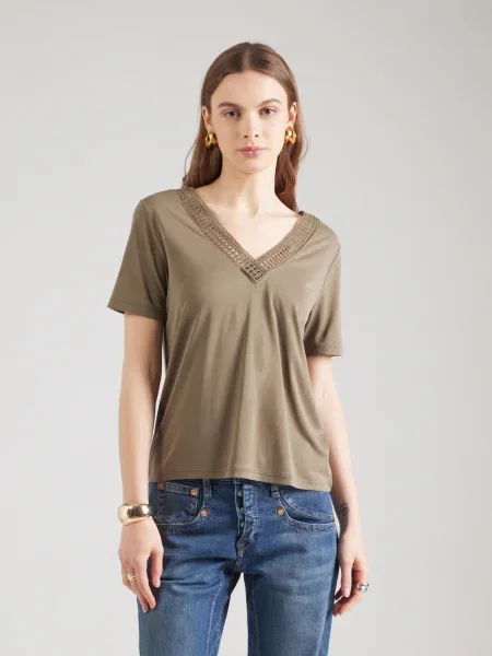 VERO MODA Tričko VMSAVANNAH olivová