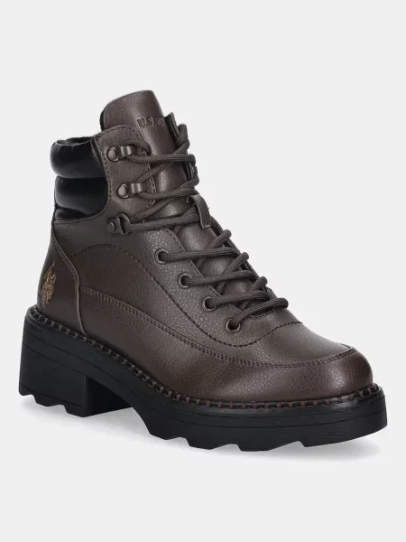 Кубинки U.S. Polo Assn. с дебел с лека изолация кафяво