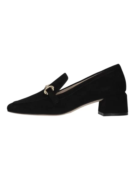 Czółenka Stuart Weitzman skórzana na sprzączkę czarna