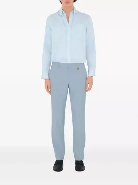 Pantaloni Burberry de lână albastru