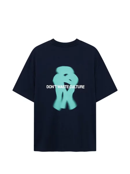 Tricou Don't Waste Culture cu imagine albastru