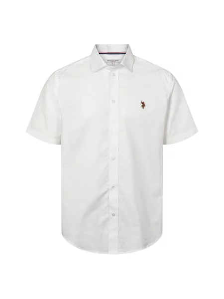 U.S. POLO ASSN. Cămașă UMNatan' alb