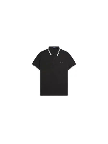Koszulka polo Fred Perry w paski z paskiem zielona
