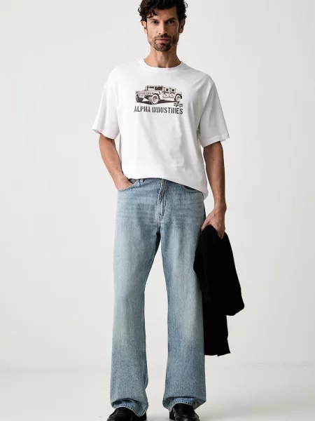 Alpha Industries tričko pánske Humvee biela